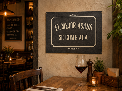 Chapa Decorativa Asado