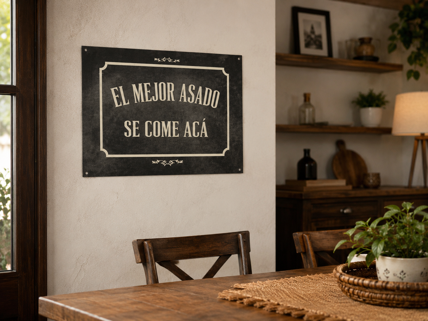 Chapa Decorativa Asado