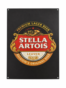 Chapa Decorativa Stella Artois - Negra