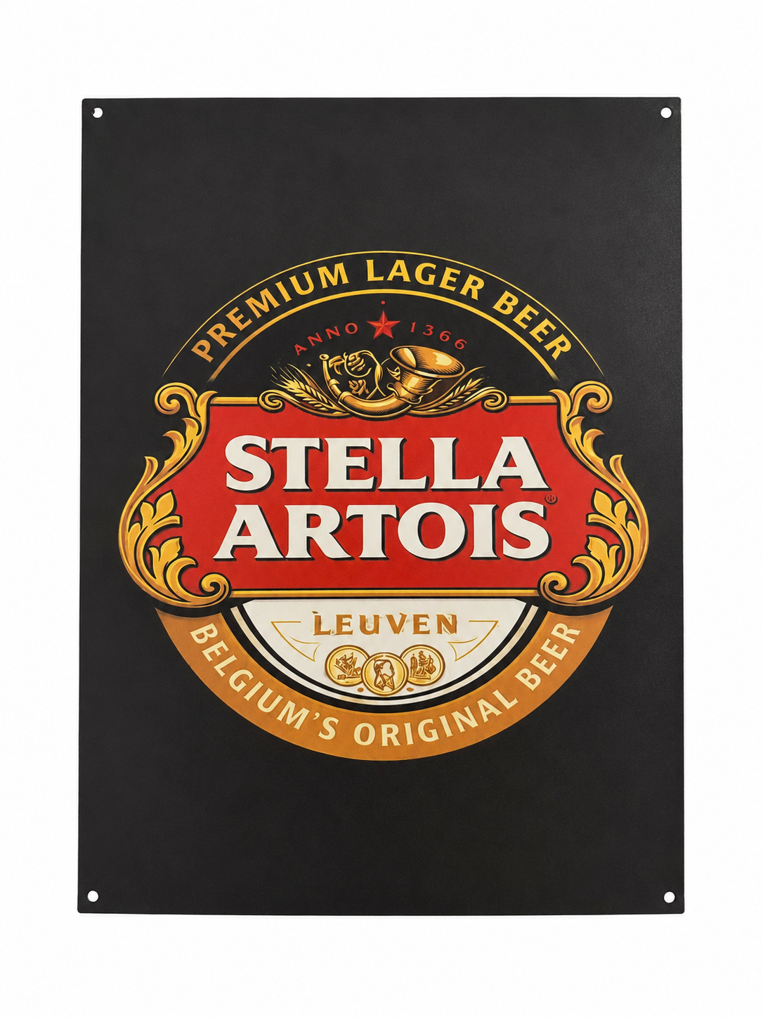 Chapa Decorativa Stella Artois - Negra