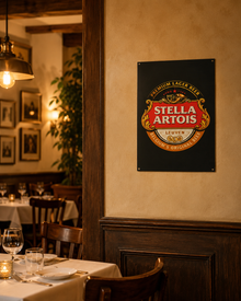 Chapa Decorativa Stella Artois - Negra