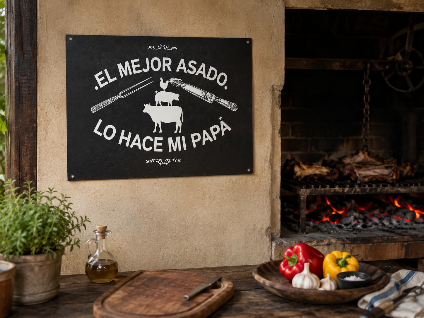 Chapa Decorativa Parrillera
