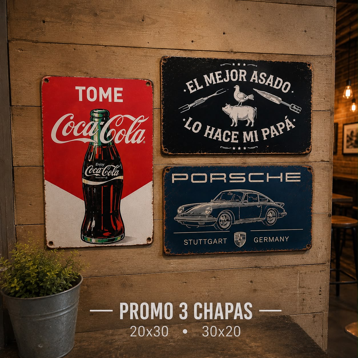 Promo 3 Chapas 20x30 30x20